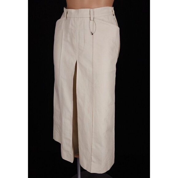 Lemaire Linen Pleated Shorts Size 34 2 XS Womens Off-White Culotte $640 - Picture 4 of 16
